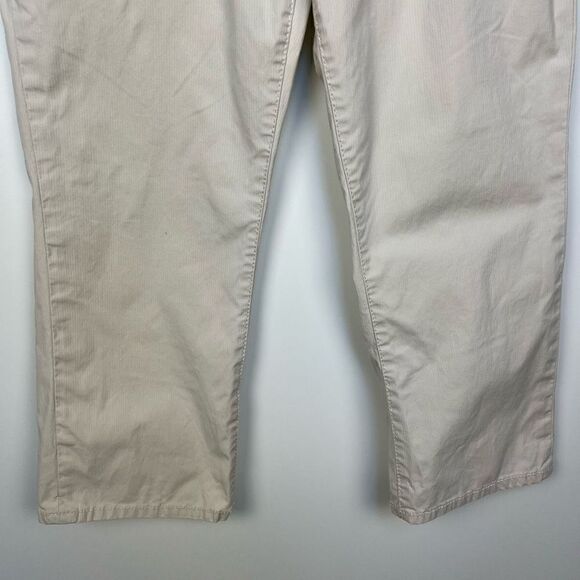 Christopher Blue Cropped Straight Leg Pants Capri pale khaki women’s size 10 - Picture 8 of 12